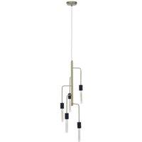 Interiors by PH Lagona 5 Bulb Antique Brass Pendant Light, Gold