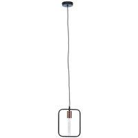 Interiors by PH Lavis Black And Copper Finish Pendant Light, Black