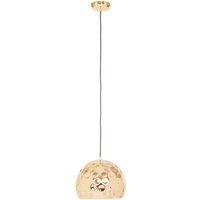 Interiors by PH Leni Gold Finish Dome Pendant Light, Gold
