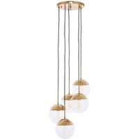 Interiors by PH Revive Gold Finish Five Pendant Lights, Gold