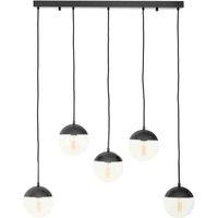 Interiors by PH Revive Clear Glass Shades Pendant Light, Black