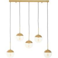 Interiors by PH Revive Gold Finish Glass Shades Pendant Light, Gold