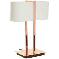 Interiors by PH Lilian Copper Finish Table Lamp, Pink