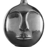 Interiors by PH Large Silver Finish Round Vase, Silver