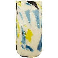 Interiors by PH Large Abstract Design Glass Vase, White