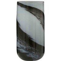 Interiors by PH Large Grey Black Brushstroke Vase, Grey