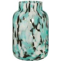 Interiors by PH Medium Speckle Effect Glass Vase, Green