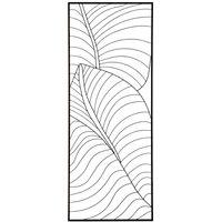 Interiors by PH Large Leaf Design Wall Art, Black