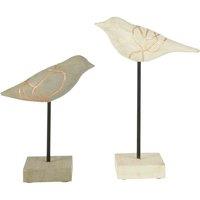 Interiors by PH Set Of Two Bird Sculptures, Brown