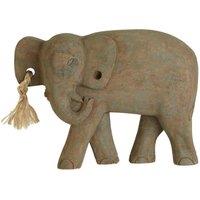Interiors by PH Elephant Wood Sculpture, Brown