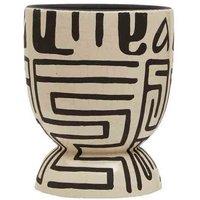 Interiors by PH Eartheware White And Black Planter, White
