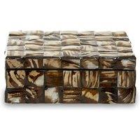 Interiors by PH Small Natural Shell Detail Box, Brown