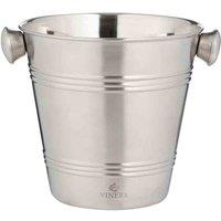 Viners Barware Ice Bucket Single Wall Silver 1L, Silver