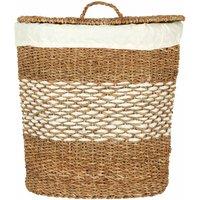 Interiors by PH Oval Seagrass Basket with Lid, Brown