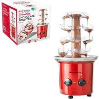 Global Gizmos Cascading Chocolate Fountain, Red