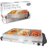 Quest Large Buffet Server And Warming Plate, Silver