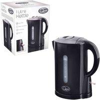 Quest 1L Jug Kettle - Black, Black