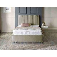 DS Living Lilly Luxury Velvet Upholstered Bed Frame Small Double 4ft Soft Grey