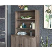 Teknik Office Affiliate Hutch for Storage Units, Brown