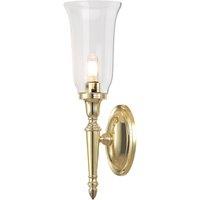 Elstead Lighting Dryden 1 Light Tall Wall Light - Polished Brass
