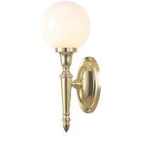 Elstead Lighting Dryden 1 Light Round Wall Light - Polished Brass