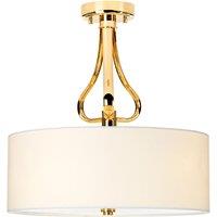 Elstead Lighting Falmouth 3 Light Semi Flush - French Gold