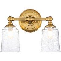 Feiss Huguenot Lake 2 Light Above Mirror Light - Brushed Brass