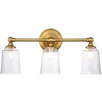 Feiss Huguenot Lake 3 Light Above Mirror Light - Brushed Brass