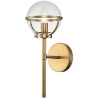Hinkley Hollis 1 Light Heritage Brass Clear Seeded Opal Glass Wall Light