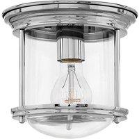 Hinkley Hadrian 1 Light Clear Glass Flush Mount - Chrome