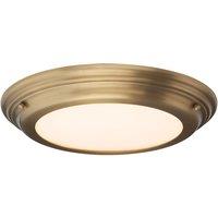 Elstead Lighting Welland 1 Light Flush Light - Aged Brass