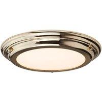 Elstead Lighting Welland 1 Light Flush Light - Polished Brass
