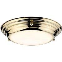 Elstead Lighting Welland 1 Light Mini LED Flush Light - Polished Brass