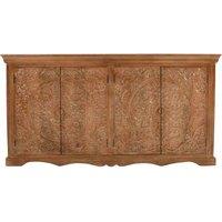 IH Design Carved Mango Wood Sideboard Xl, Brown