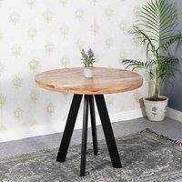 IH Design Merlin Round Dining Table 4 Seater, Brown