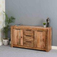 IH Design Merlin Solid Wood Large Sideboard 2 Door 3 Drawer, Brown