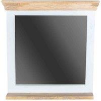 IH Design Bianco Mirror Frame With Shelf Solid Mango Wood, Brown