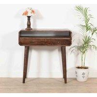 IH Design Franklin Dark Mango Wood Console Table With 2 Drawers, Brown
