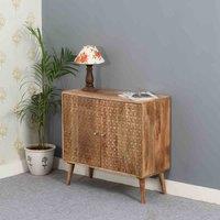 IH Design Marlow Solid Mango Wood 2 Door Sideboard, Brown