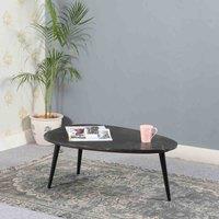 IH Design Luxor Large Tv Stand With Marble Top & Metal Legs, Brown