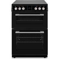 Montpellier 60cm Ceramic, Double Oven with Fan - Black, Black