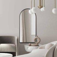 Mirroroutlet Arcus - Black Framed Arched Leaner Wall Mirror 63inch X 31inch 160Cm X 80Cm , Black