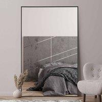 Mirroroutlet Artus - Black Aluminium Edged Wall Leaner Mirror 68inch X 43inch 174Cm X 110Cm , Black