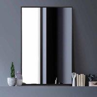 Mirroroutlet Artus - Black Aluminium Edged Wall Mirror, Silver