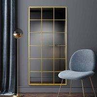 Mirroroutlet Fenestra - Gold Modern Window Leaner Wall Mirror 69inch X 33inch 174Cm X 85Cm , Gold