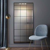 Mirroroutlet Fenestra - Black Modern Window Leaner Wall Mirror 69inch X 33inch 174Cm X 85Cm , Black