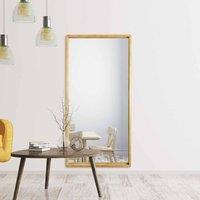 Mirroroutlet Naturalis Rounded Leaner/Wall Mirror 180x90cm, Brown