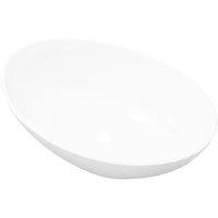 vidaXL Luxury Ceramic Basin Oval-shaped Sink White 40 x 33 cm, White