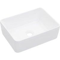 vidaXL Wash Basin 40x30x13 cm Ceramic White, White