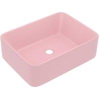 vidaXL Luxury Wash Basin Matt Pink 41x30x12 cm Ceramic, Pink